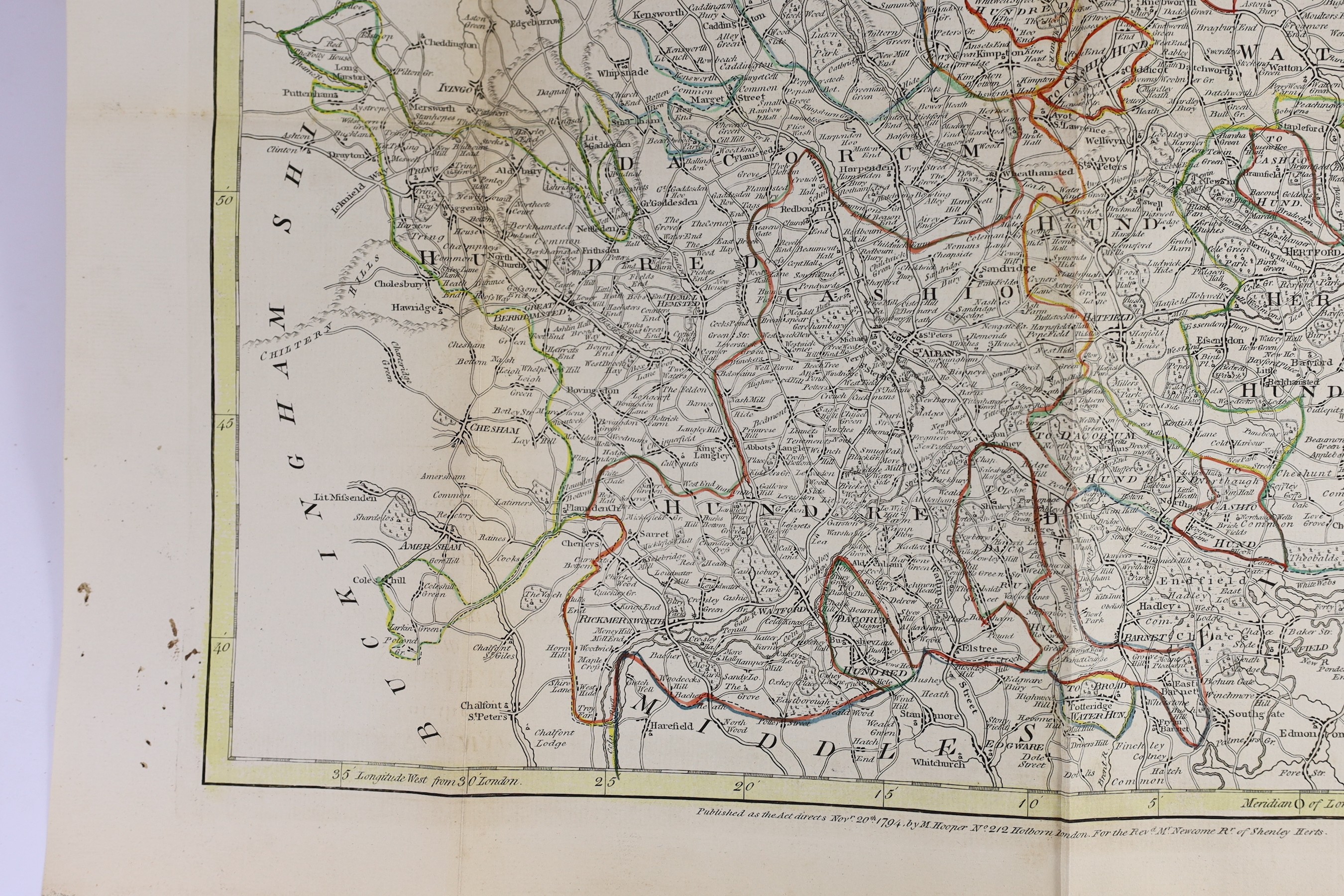 ST ALBANS: Newcome, Rev. Peter - The History of the Ancient and Royal Foundation called the Abbey of St Alban ... frontis. 2 folded plans and large folded and hand-coloured map